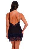 Midnight blue satin Emmaline chemise slip by Fantasie in size XL