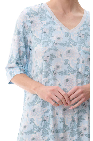 Chelsea Modal Nightie Mint - Florence Broadhurst Print Available in size XS only