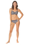 Amoena Bliss Microfibre Briefs - Dark Grey/Light Grey Animal Print
