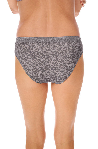 Amoena Bliss Microfibre Briefs - Dark Grey/Light Grey Animal Print