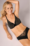 Amoena Alina Wirefree Padded Mastectomy Bra - Black & Sand