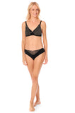 Amoena Alina Wirefree Padded Mastectomy Bra - Black & Sand
