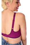 Magenta Amoena Clarissa wirefree mastectomy bra in 3XL with smooth t-shirt style and comfortable bonded technology.