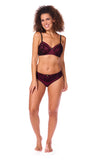 Leonnie Wirefree Bra (Black & Pink) Available in size  22AA only