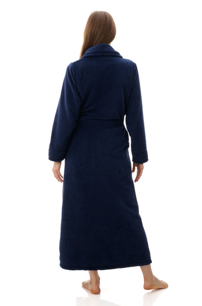 Deanne Long Dressing Gown Wrap (Navy) Available in L only