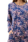 Britney Fleur Royal Viscose Pajama Set - Ski Pants & Top L/2L