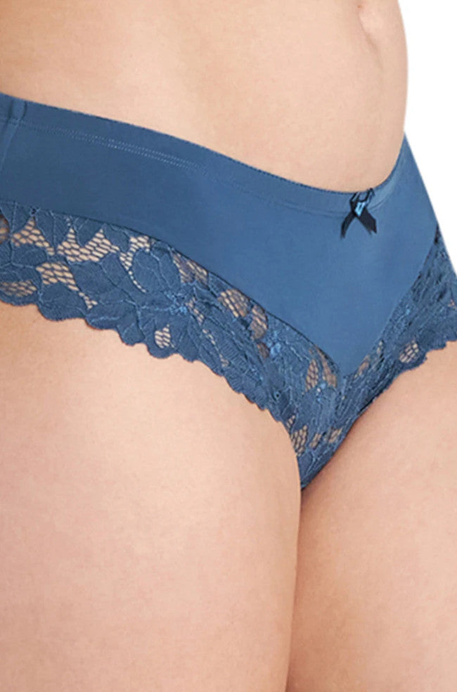 Teal lace detail boyleg briefs from Bendon, available in sizes S and XL