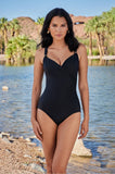 Siren One Piece Shapewear Swimsuit (Black) Available in size 16 only