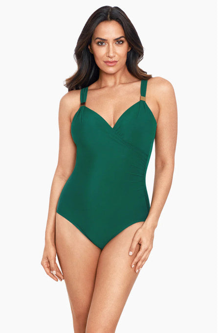 Rock Solid High Neck Swimsuit (Malachite) Available in size 10 only