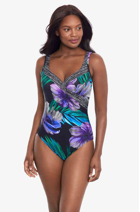 Rock Solid High Neck Swimsuit (Malachite) Available in size 10 only