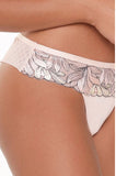 Lingadore Art G-String Shell - Exquisite Lace Detail Rose Gold Available in size XL only