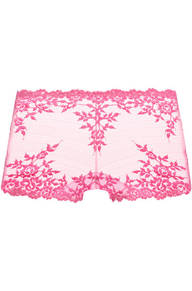 Wacoal Embrace Lace Boyshort Rose - Floral Lace Hotpant XL
