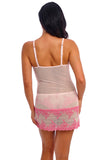 Rose lightweight mesh lace chemise with adjustable straps by WACOAL
