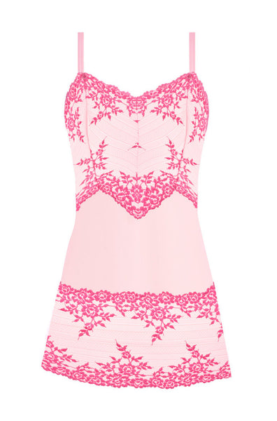 WACOAL Embrace Lace Chemise Rose - Lightweight Mesh Lingerie