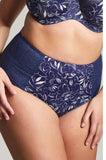Sculptresse Chi Chi High Waist Brief Blue Meadow Lace Mesh
