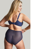 Sculptresse Chi Chi High Waist Brief Blue Meadow Lace Mesh
