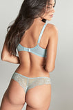 Panache Ana G-String Blue Ash Rose - Stretch Lace Thong