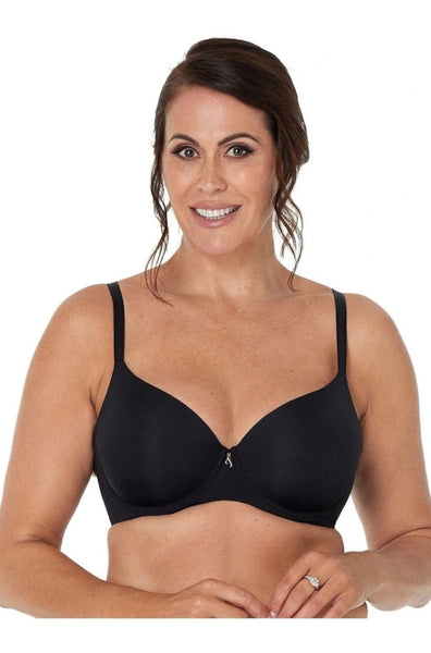 FAYREFORM Sculpt Contour UW Bra in black, size 16E, featuring underwire for support and a classic design.