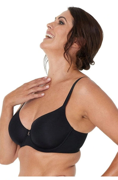 FAYREFORM Sculpt Contour UW Bra in black, size 16E, featuring underwire support and classic design.