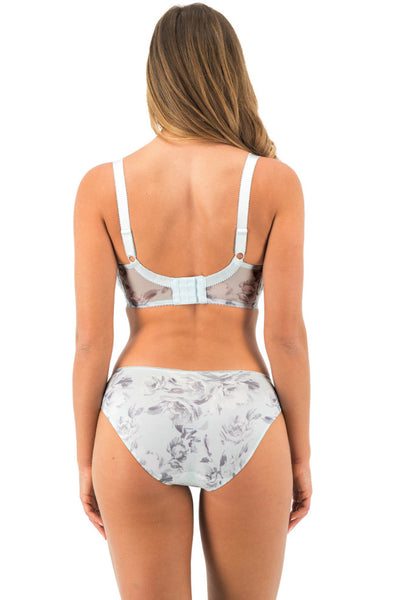 Caroline Floral Mint Briefs - Swiss Embroidered Underwear