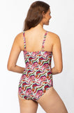 Psychedelic One Piece Swimsuit (Wave) Available in size 16 only