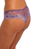 Grape lace tanga brief by WACOAL in soft fabric with delicate detailing in sizes 10, 12, and 14