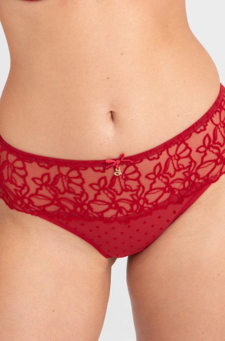 LingaDore Art Briefs Jade Blue - Semi-Sheer Eyelash Lace