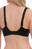 Black Rebecca Essentia UW T-Shirt Bra by Fantasie in D cup, featuring contouring design for smooth support.