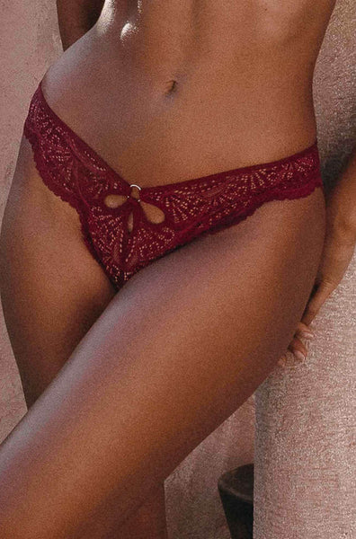 Oasis Brazilian Brief (Red Lotus) Available in size L only