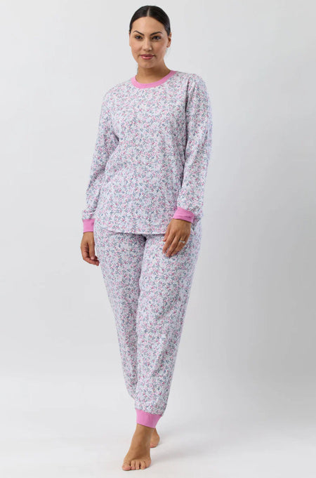 Britney Fleur Royal Viscose Pajama Set - Ski Pants & Top L/2L