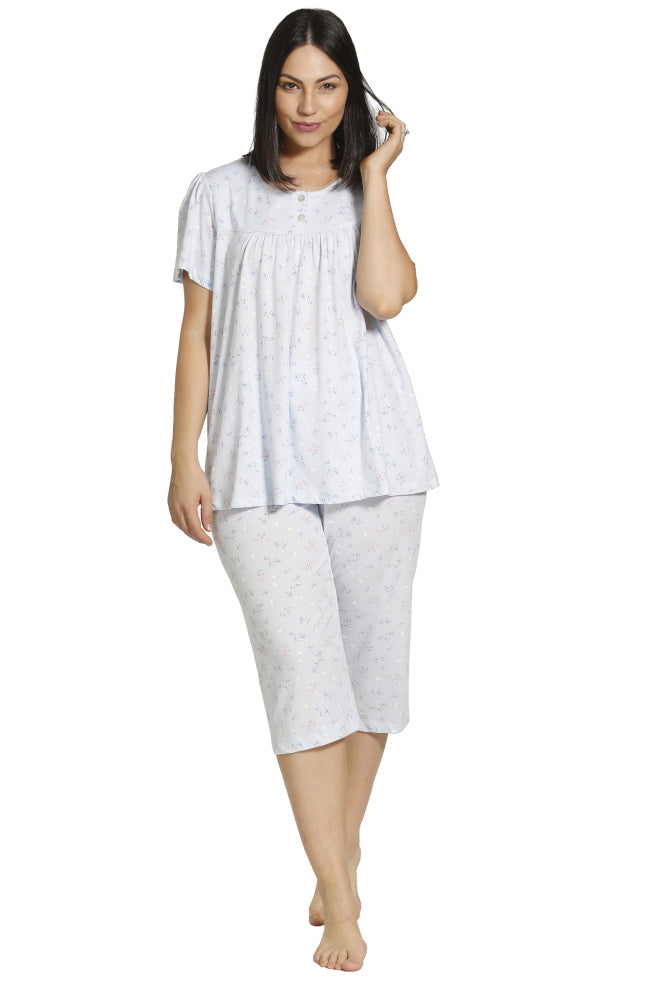 Spring Flowers PJ Set (Blue)