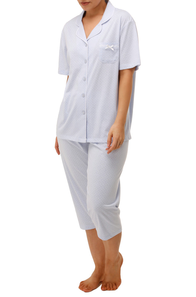 Schrank Amelia Blue Polka Dot PJ Set - Soft Cotton Polyester Size 24