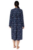 Navy pleated cotton nightie from Schrank, available in size 18, featuring a relaxed fit and elegant design.