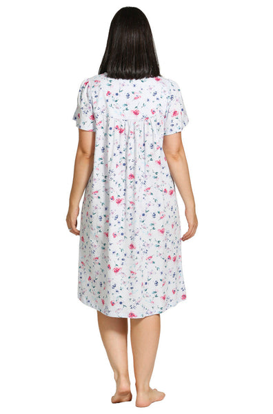 Schrank Cotton Butterfly Nightie Blue Short Sleeve Size 12