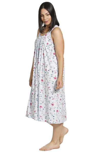Schrank Cotton Butterfly Nightie Blue Sleeveless Size 16