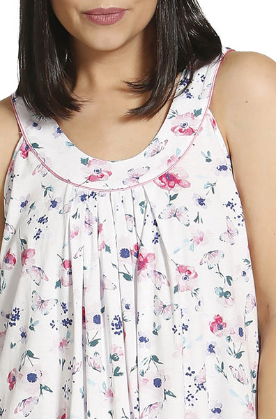 Schrank Cotton Butterfly Nightie White Sleeveless - Size 10 only