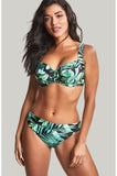 Bali Fold Palm Print Bikini Briefs - Flattering Tropical Bottom Size 8