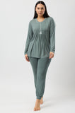 Tulip Ski PJ Set (Olive) Available in 2L only