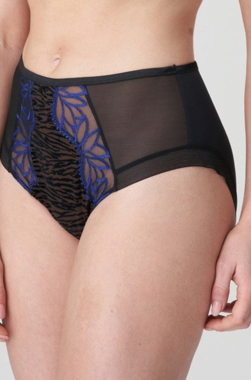 Cheyney Sultry High Waist Briefs Black 3XL - Lace Detail