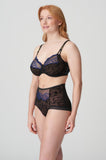 Cheyney Sultry Black Hot Pants with Lace Detail - Size L