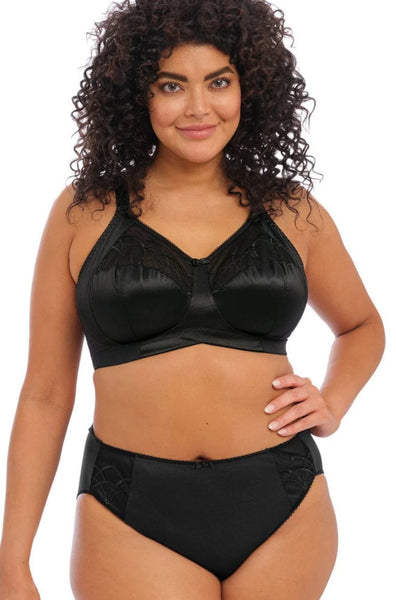 Elomi Cate Wirefree Full Cup Bra Black 18B - Sheer Embroidered