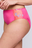 Prima Donna Cala Luna High Waisted Brief Hot Pink Embroidered