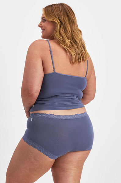 Parisienne Cotton Full Brief (Powel Blue)