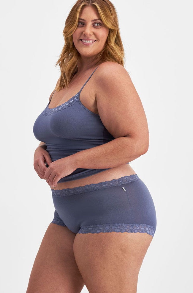 Parisienne Cotton Full Brief (Powel Blue)