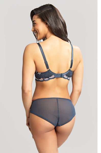 Clara UW Moulded Sweetheart Bra (Navy & Pearl) Available in size 14FF only