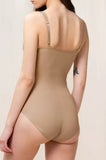 Nude shaping bodysuit with adjustable straps, size 16, by Triumph, designed for seamless support and shaping.