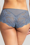 Steel blue boy-leg brief shorts by Panache, featuring a comfortable fit and soft fabric.