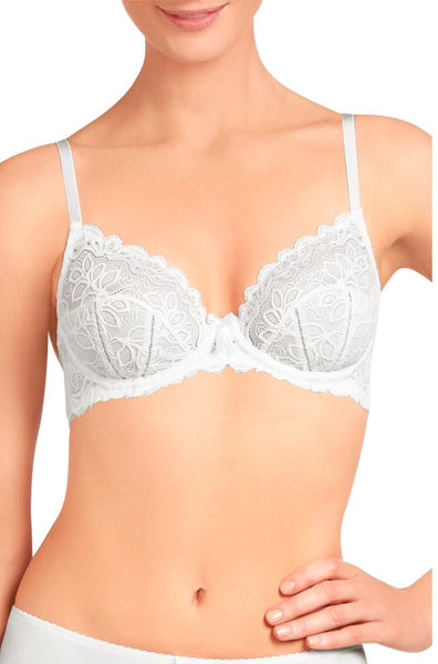 Yvette Lace Underwire Bra (White) Available in sizes 10-18 and B cups. –  Not Just Bras