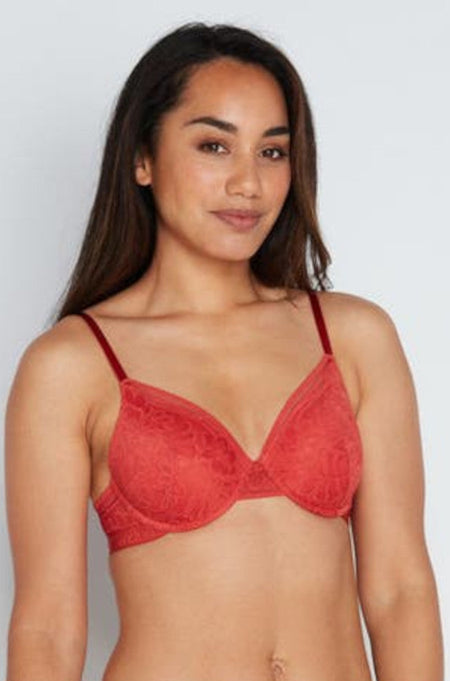 My Fit Lace Brazilian Brief (Peach) Available in size XS only