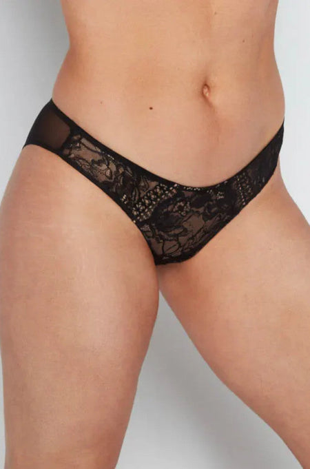 Full Lace High Waist Brief (Black or Red)